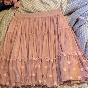 Lane Bryant Pink A-Line Tulle Skirt